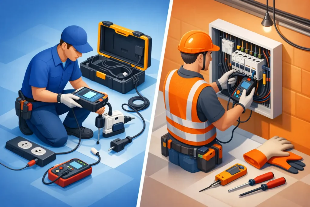 Test and Tag vs Electrician Inspection Differences
